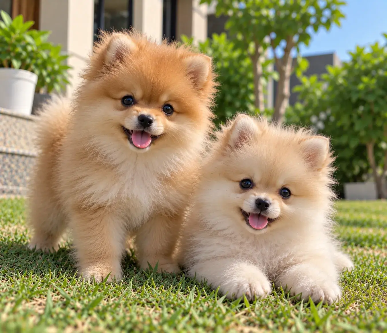 Pomeranian puppies at pet shop in Noida